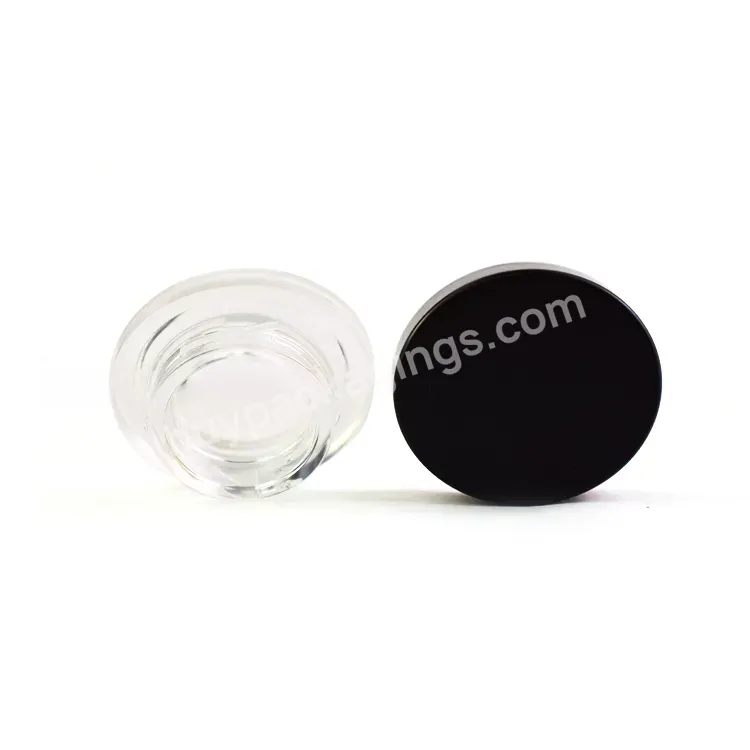 Child Proof 5ml Elliptical Oval Clear Glass Container Glass Concentrate Jar With Lid Glass Packaging