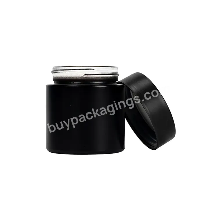 Child Proof Glass Jars With Lids Airght 4 Oz Black Glass Jars Wholesale