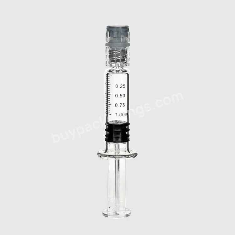 Child Resistant 1ml 2.25ml 3ml 5ml 10ml Luer Lock Glass Applicator Oil Concentrate Prefilled Syringes