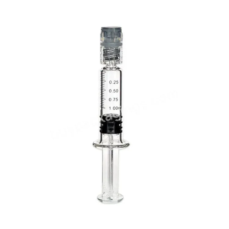 Child Resistant 1ml Graduated Long 2.25ml 3ml 5ml 10ml Glass Syringe With Luer Lock Tip