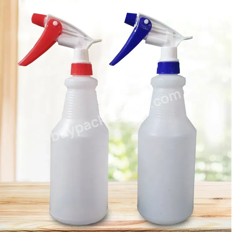 China 1000ml Hdpe Clear Clean Plastic 32oz Bottle With Spray With Spray