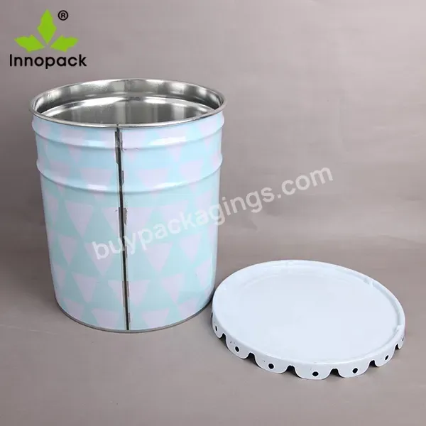 China Big Factory Good Price Metal Bucket With Flower Lid