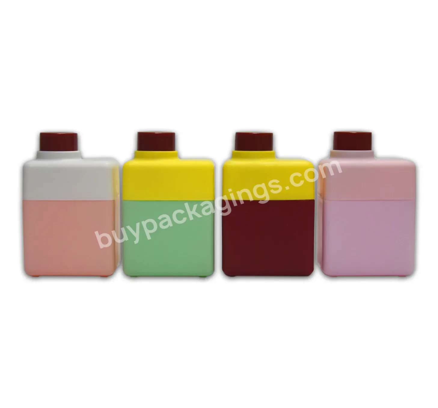 China Companies Rectangle Screen Printing Surface Handling 280ml 200ml Face Wash Lotion Hdpe Shampoo Bottle