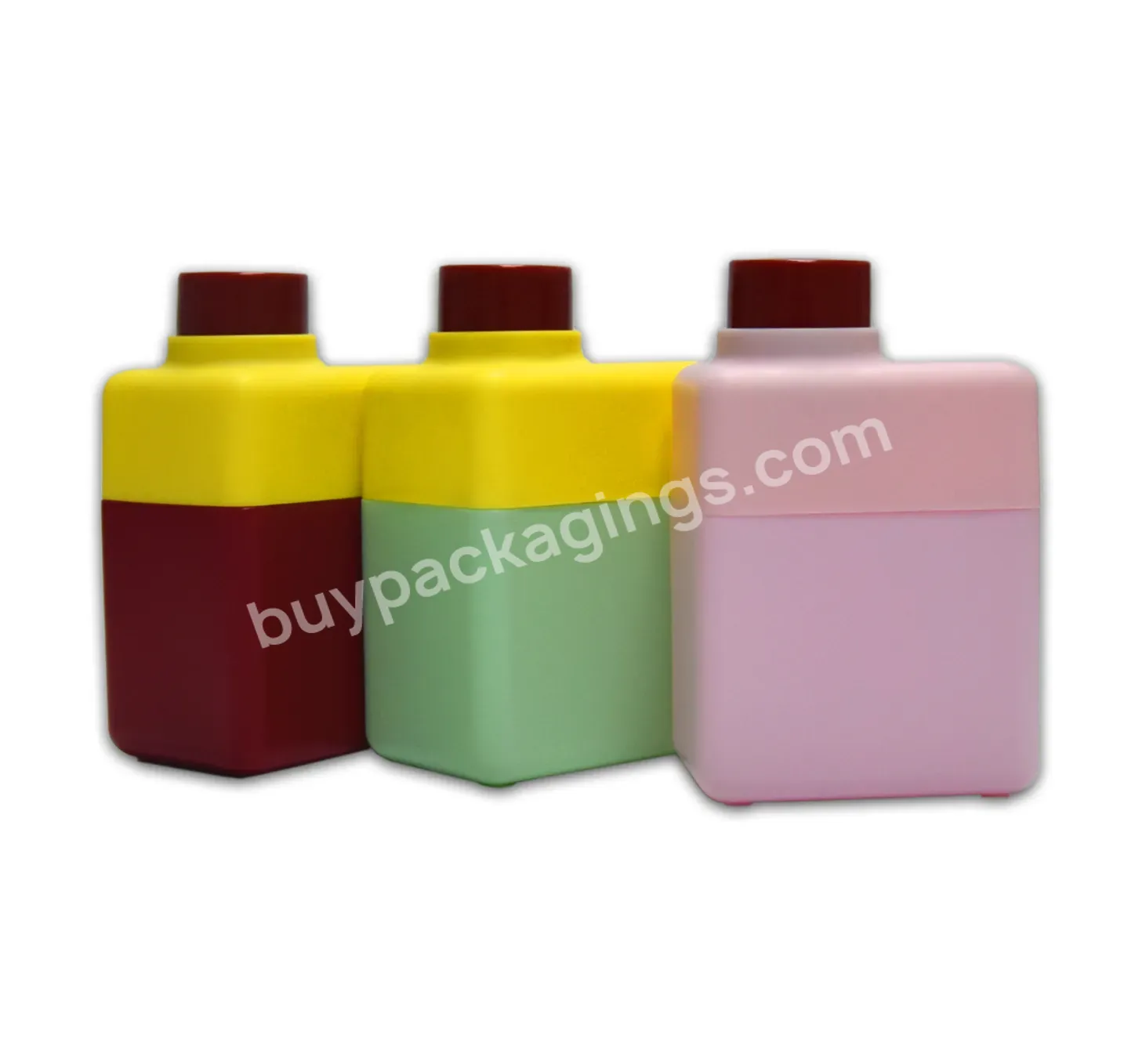 China Companies Rectangle Screen Printing Surface Handling 280ml 200ml Face Wash Lotion Hdpe Shampoo Bottle