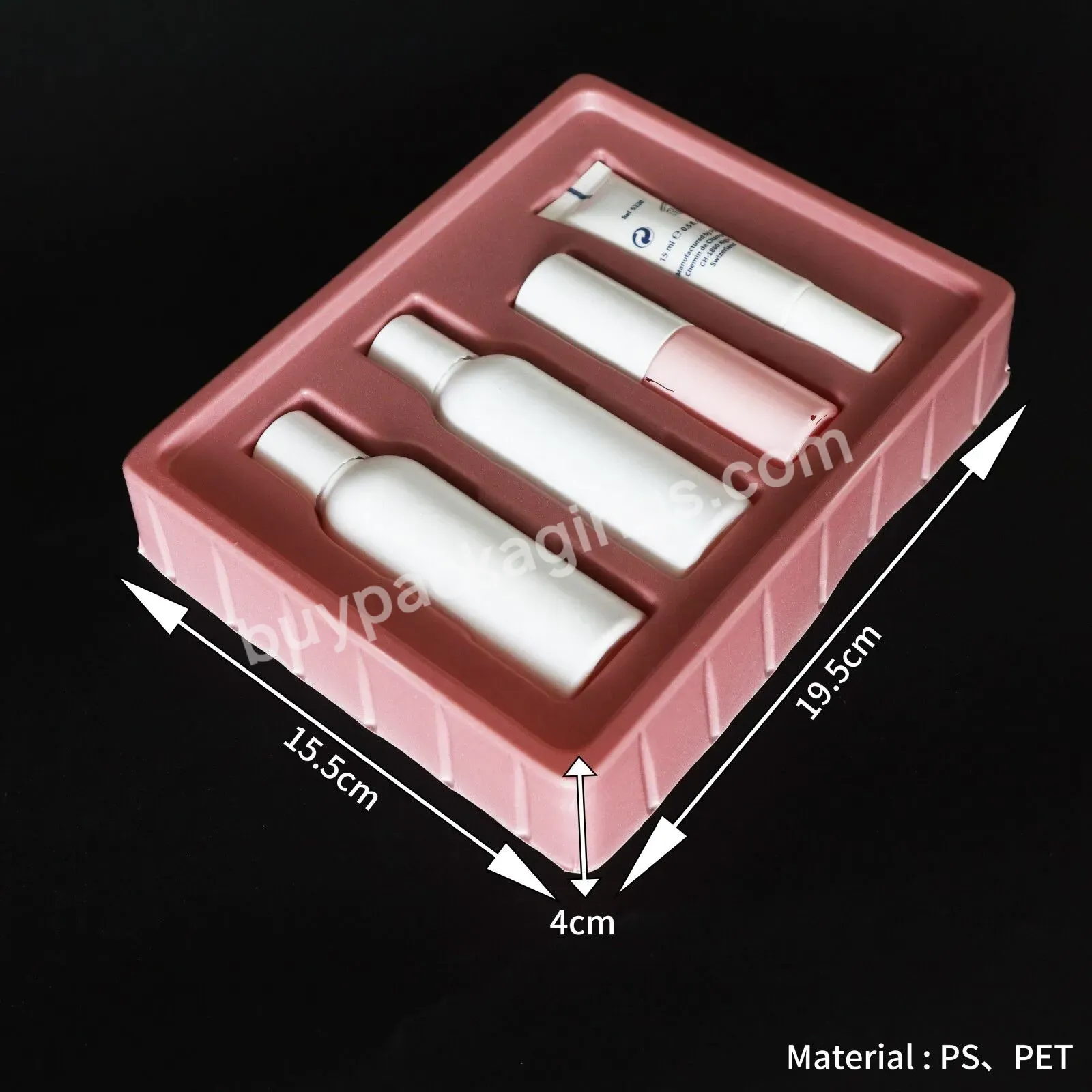 China Custom Disposable Blister Cosmetic Packaging Inner Tray For Perfume And Cosmetic Tray Packaging