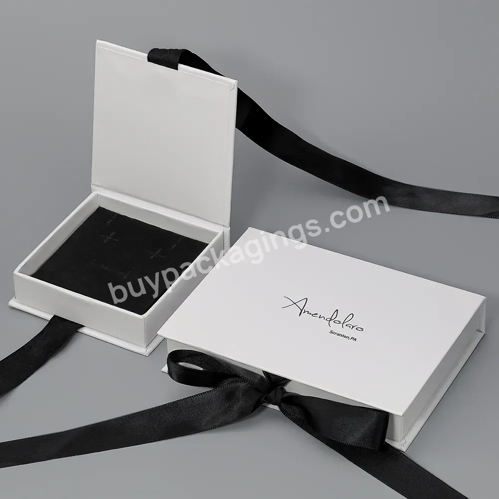 China Custom Logo Fancy Rigid Sliding Out Drawer Box Gift Box For Jewelry /accessory Jewelry Storage Retail Box With Ribbon