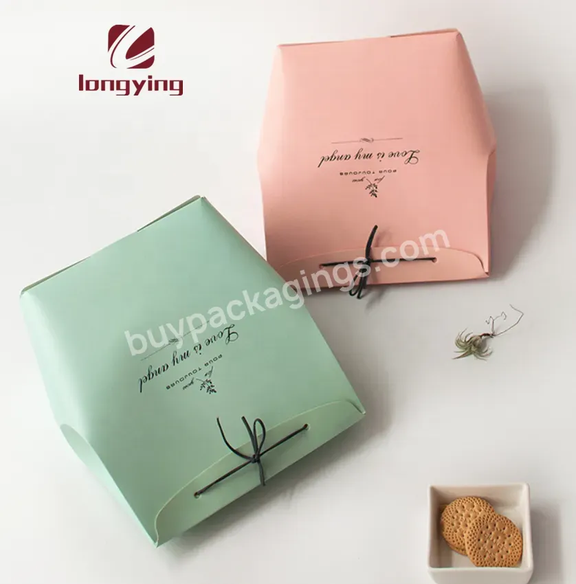 China Custom Logo Fashion Bright Matte Recycled Paper With Leather Cord Folding Box For Gift Box Small Jewelry Packaging Bag