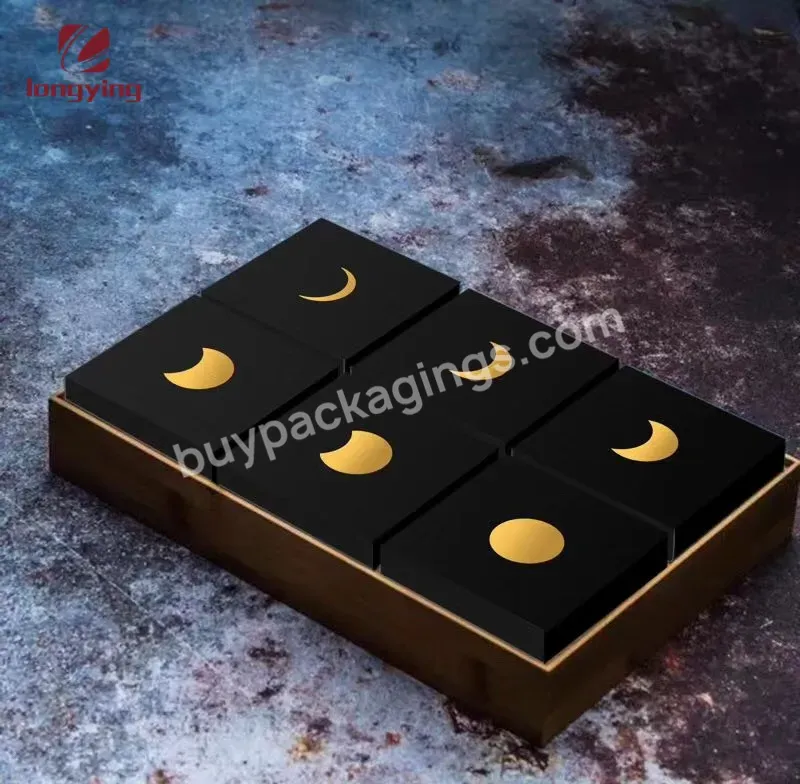 China Custom Logo High Quality Matte Black Cardboard Box With 6pcs Cocoa Chocolate For Hot Stamping Foil Chocolate Packaging Box