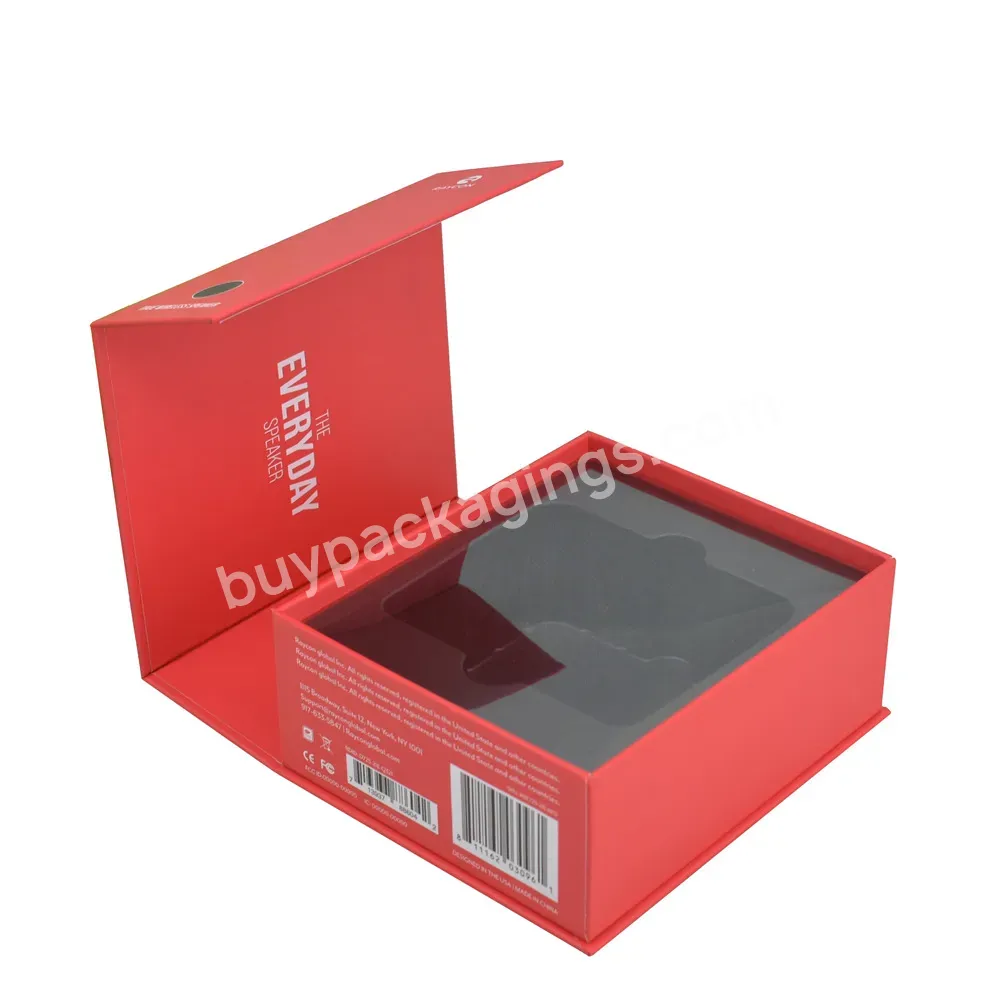 China Custom Luxury Book Shaped Rigid Paper Packaging Magnetic Gift Boxes With Eva Foam Insert