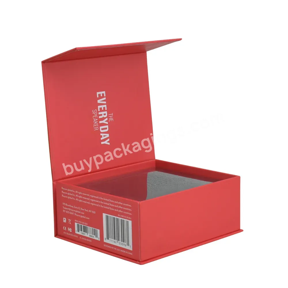 China Custom Luxury Book Shaped Rigid Paper Packaging Magnetic Gift Boxes With Eva Foam Insert