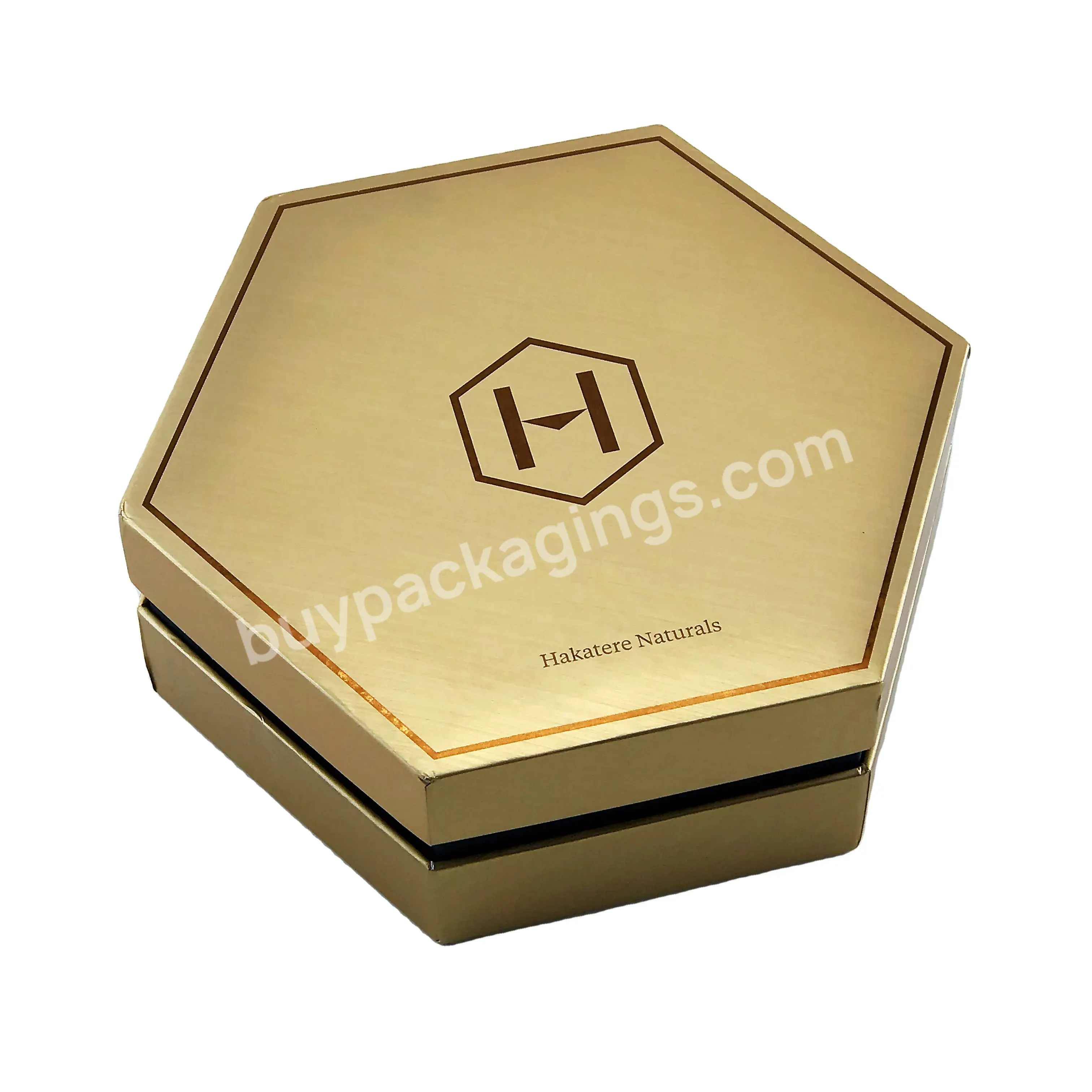 China Custom Luxury Logo Rose Gold Honeycomb Cardboard Box With 2 Glass Bottle For Oral Liquid/jam/honey Packaging Box