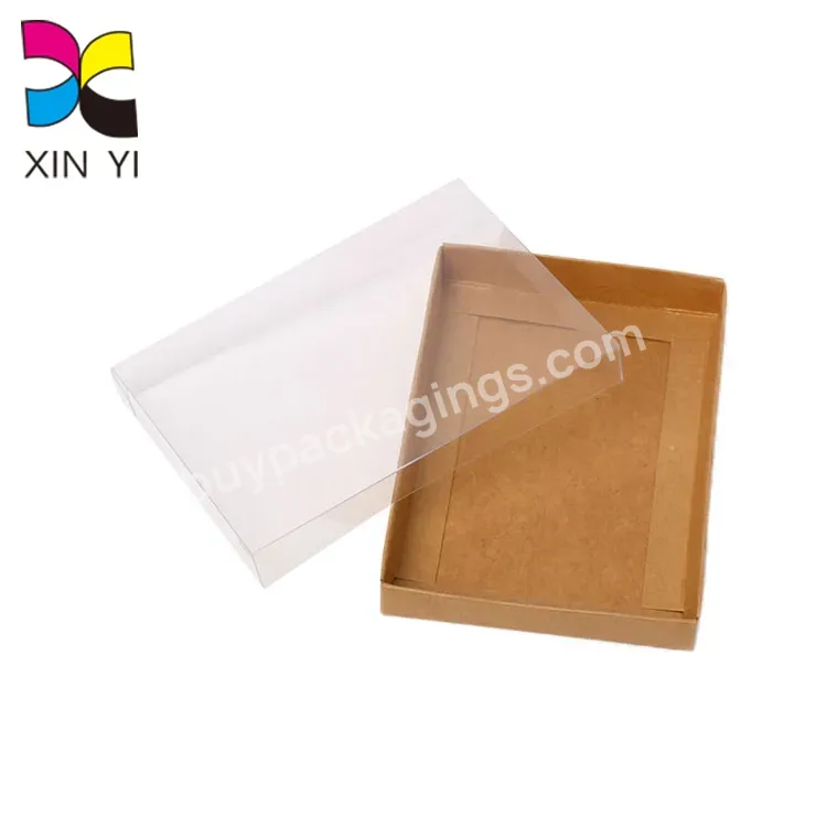 China Custom Standard Wholesale Large Paper Gift Box With Pvc Window Clear