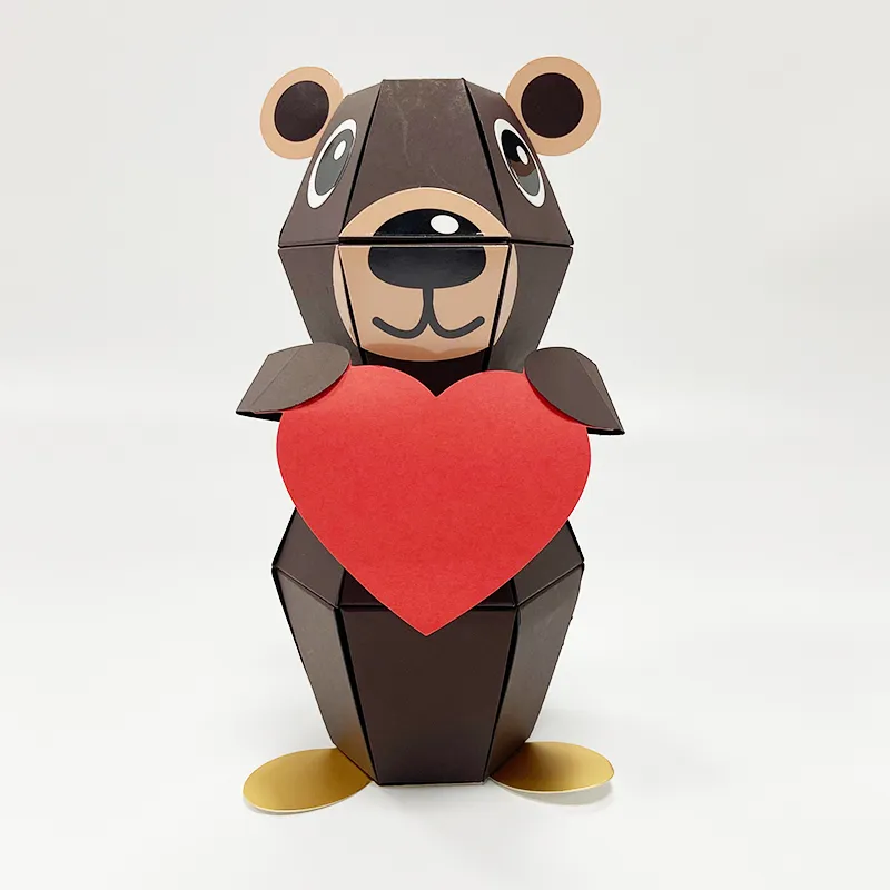 china design custom cute animal bear surprise pop up paper 3D animal toys packaging Packaging Parts