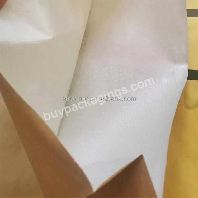 China Factory 25kg 50kg Paper Bags Kraft Paper Pp Woven Cement Sacks