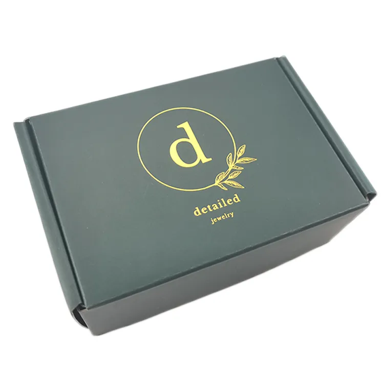 China Factory Custom Logo Gold Foil Foldable Shipping Mailer Box Custom Printed Unique Corrugated Cardboard Box