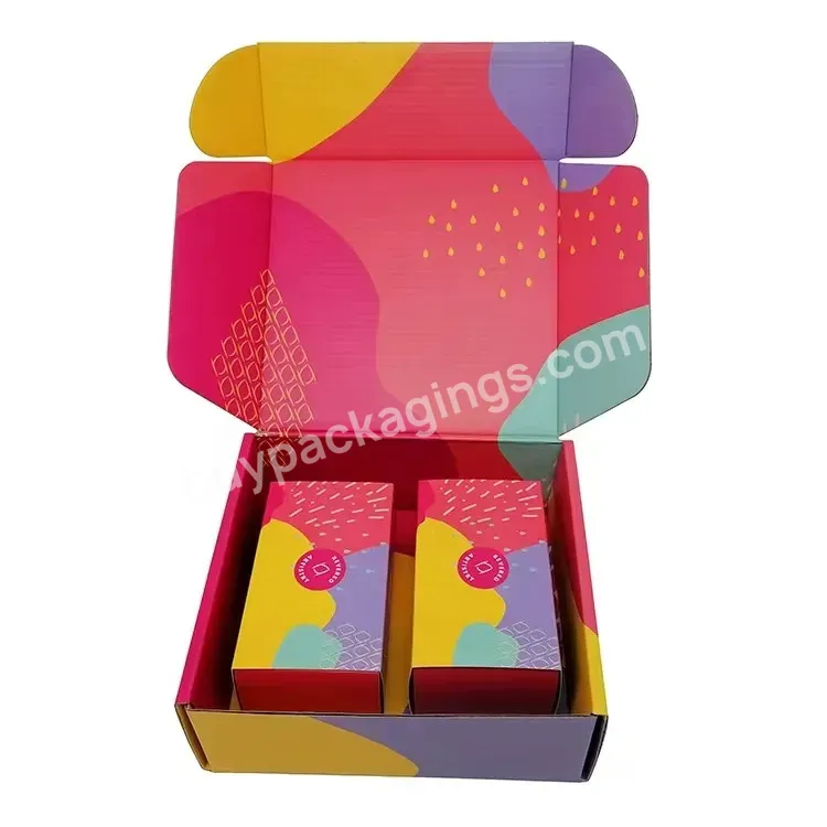 China Factory Custom Logo Pink Corrugated Mailer Cardboard Paper Garment Packaging Mailing Postal Shipping Box