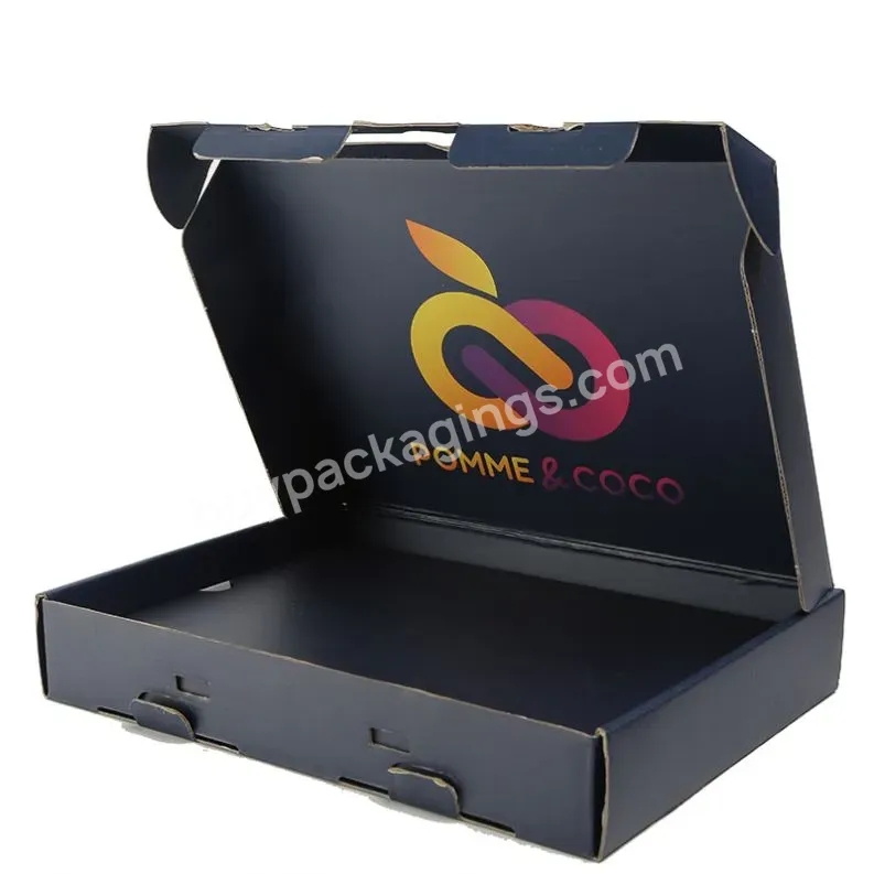 China Factory Custom Logo Printed Cheap Recyclable Blue Corrugated Board Cmyk Printed Mailing Box