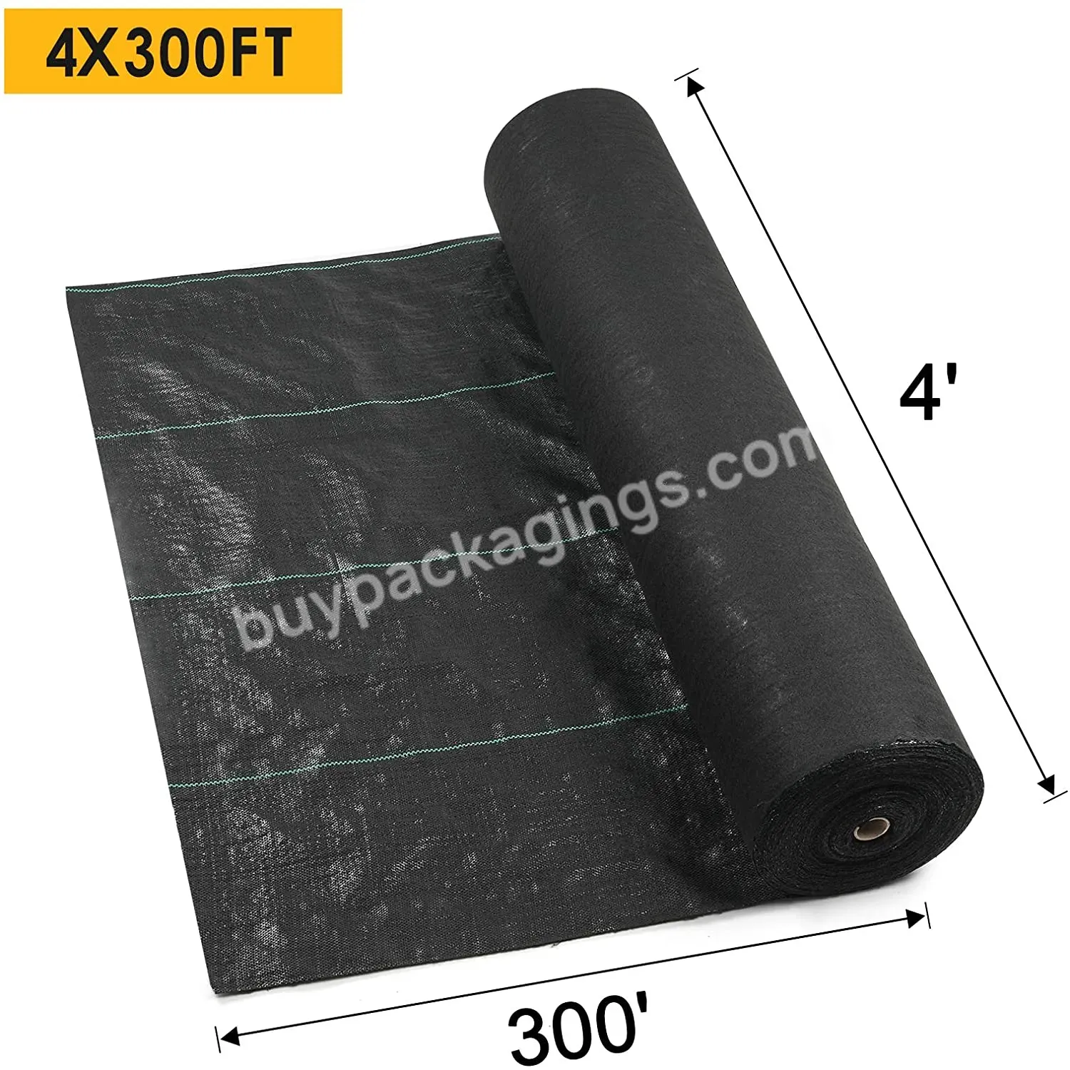 China Factory Custom Printing Fabric Pp Woven Weedmat Mulch Weed Control Mat - Buy Pp Pe Black Weed Mat Anti-grass Ground Cover,Recyclable Large Black Landscaping Weed Mat Control With Green Line,Environmentally Friendly And Recyclable Black Thickene