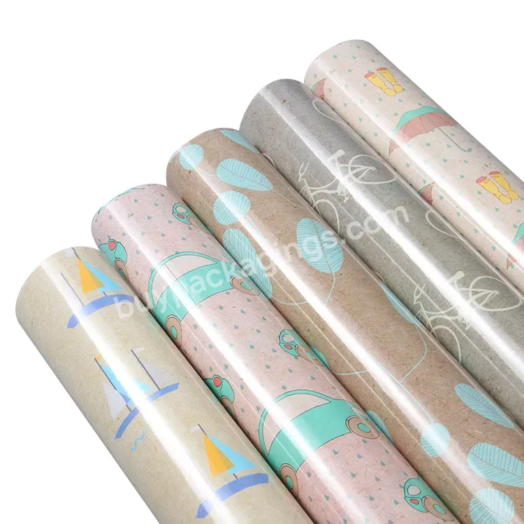 China Factory Funny Pattern Christmas Gift Wrapping Paper Customized Size Gift Wrapping Paper Printing