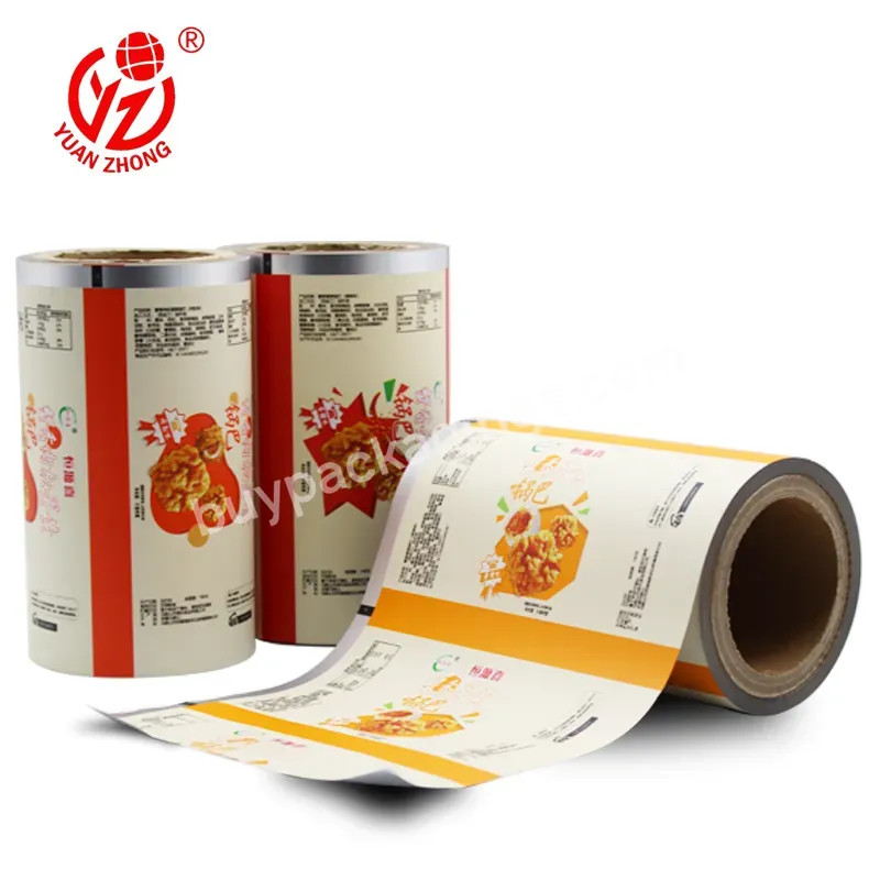 China Factory Hot Sale Custom Food Packaging Laminating Film Bopp Aluminum Foil Film Custom Print Heat Sealing Candy Wrapper