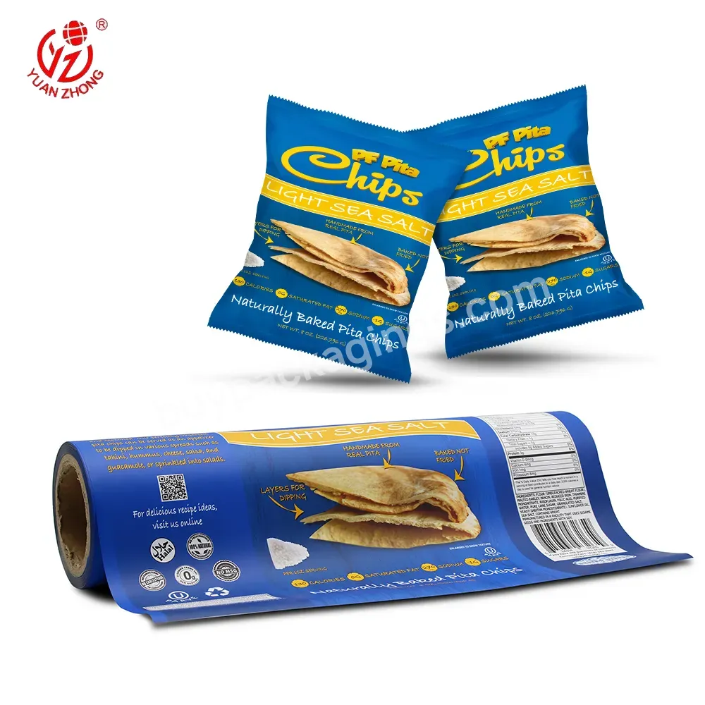 China Factory Hot Sale Custom Printed Potato Chip Packaging Food Grade Packing Plastic Film Roll