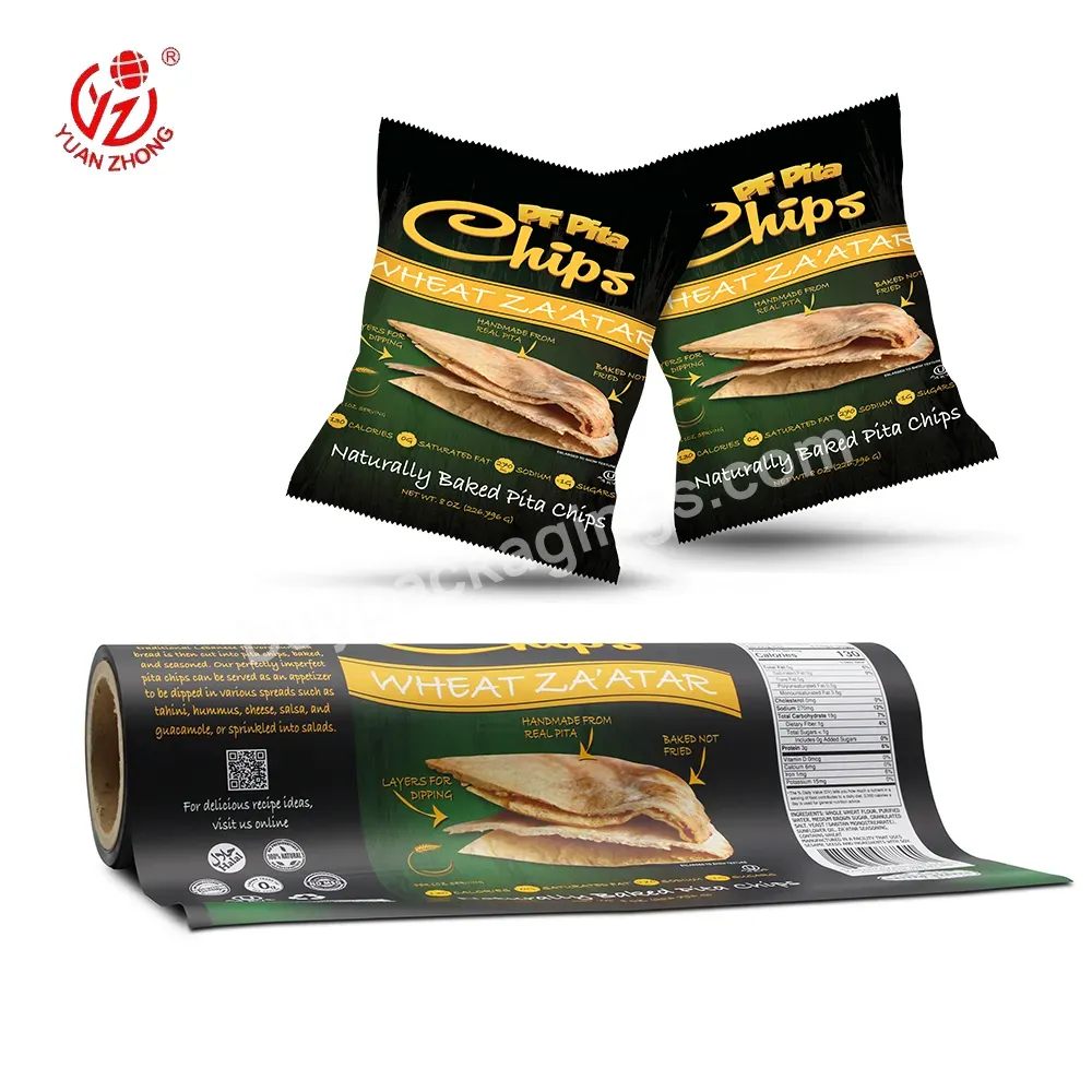 China Factory Hot Sale Custom Printing Laminated Material Plastic Chips Packaging Bag Food Packing Film Roll