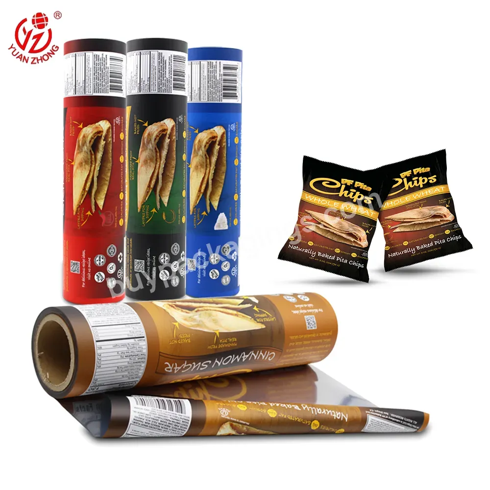 China Factory Hot Sale Custom Printing Laminated Material Plastic Chips Packaging Bag Food Packing Film Roll