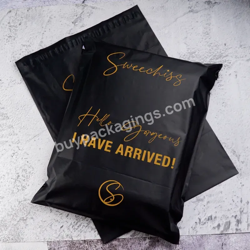 China Factory Made Matte Black Mail Envelopes Mailer Poly Packing Mailing Plastic Shipping Satchels Courier Bag