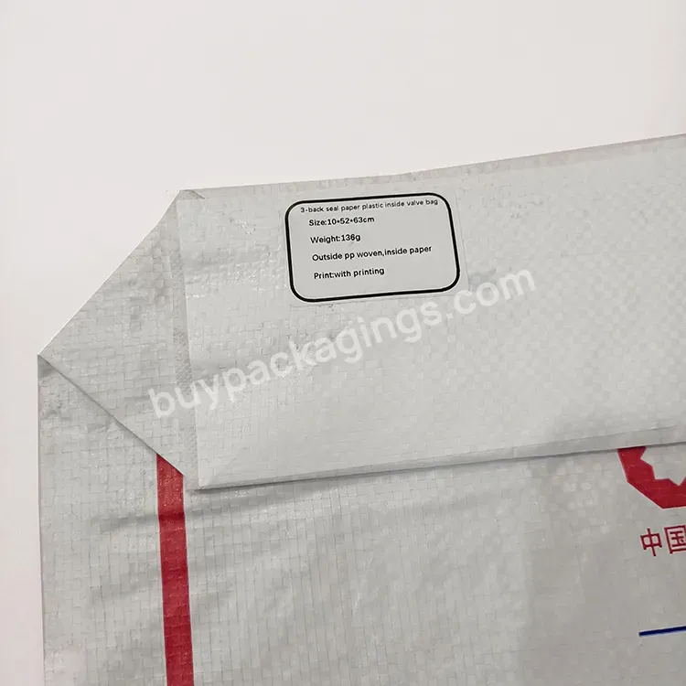 China Factory Manufacturer Heavy Duty Woven Pp Valve Sacks For Cement