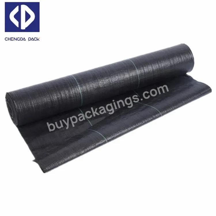 China Factory Polypropylene Fabric Woven Pp Black Weed Mat Ground Cover - Buy Black Plastic Ground Cover,Woven Weed Control Barrier For Outdoor,Pp Woven Landscape Fabric.