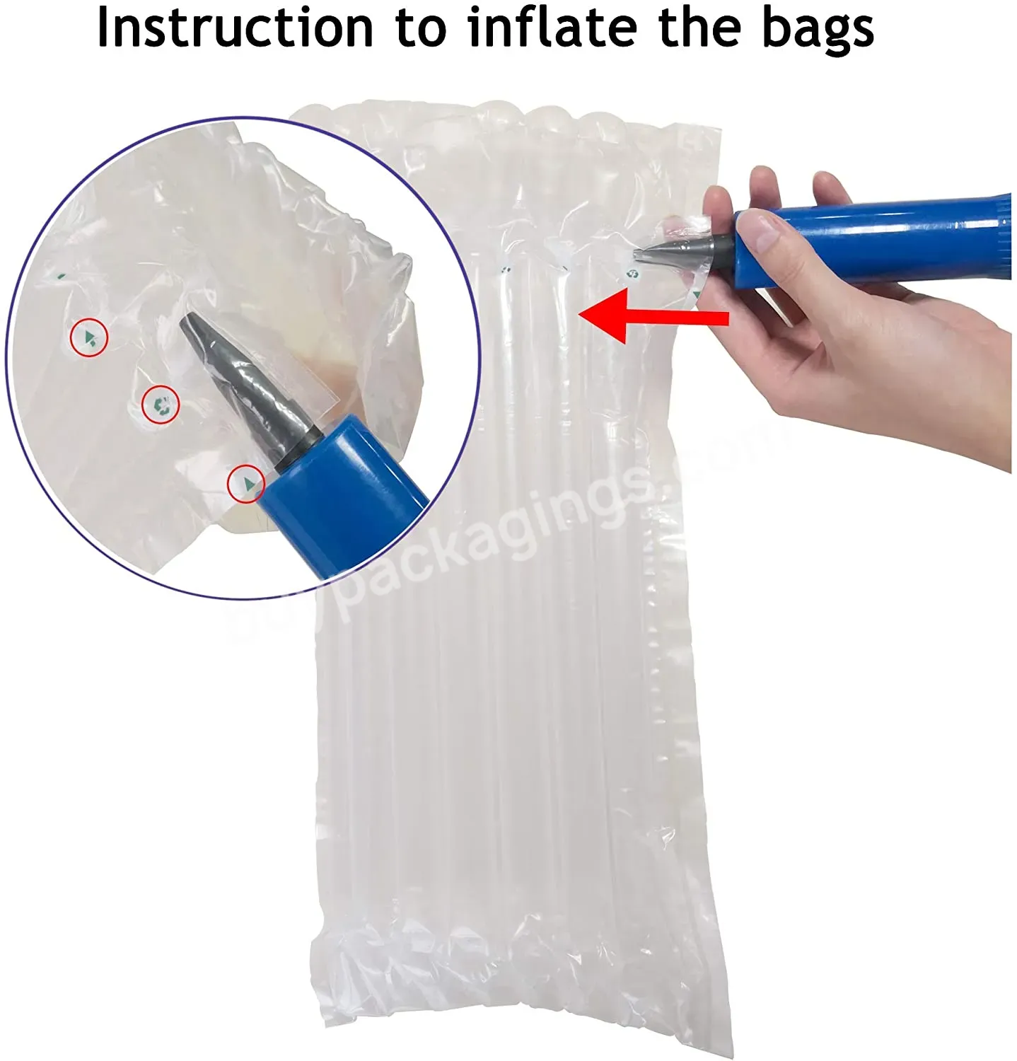 China Factory Price Buffer Protection Bubble Cushion Air Column Bag Packing