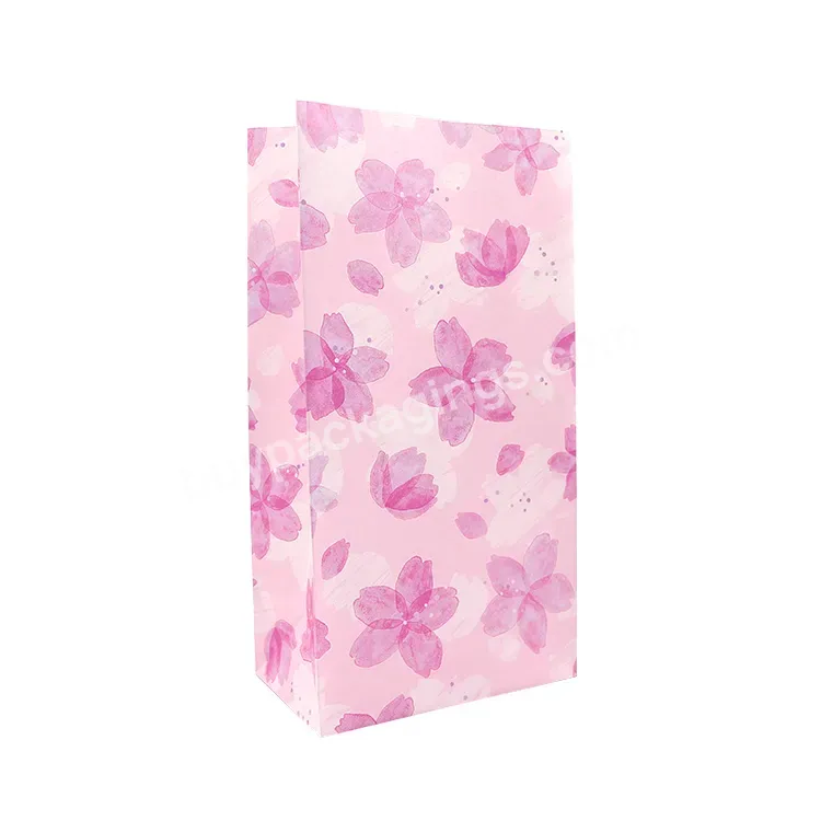 China Factory Price Pink Rose Flower Design Gift Paper Bag