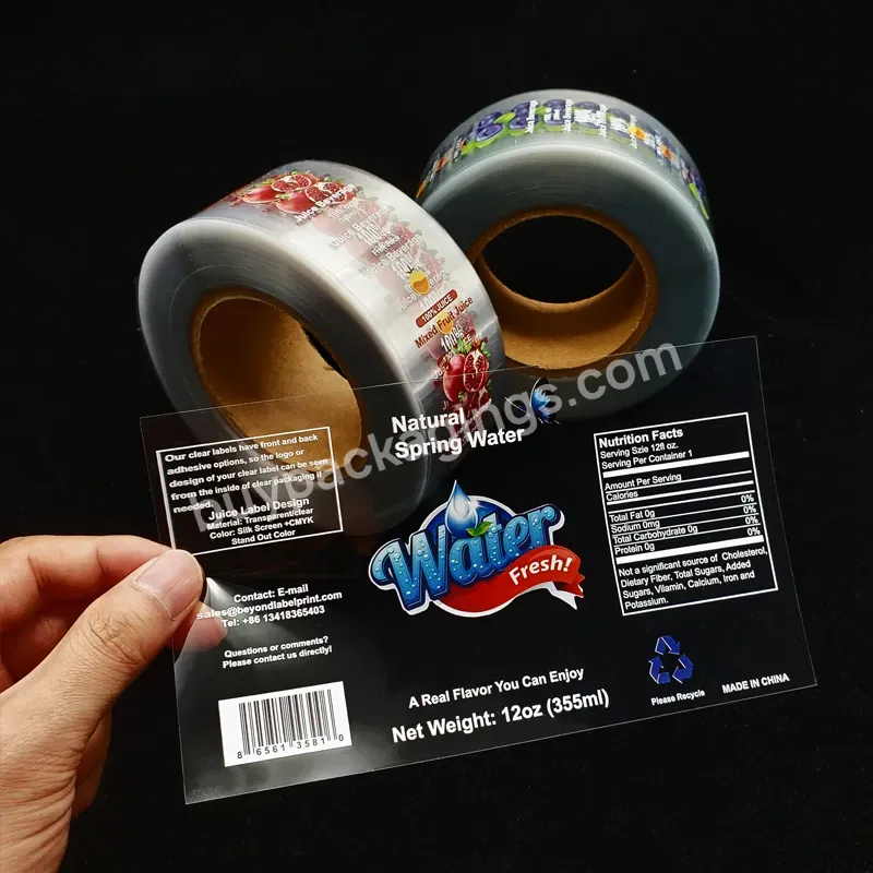 China Factory Professional Printing Pp Custom Transparent Sticker Label