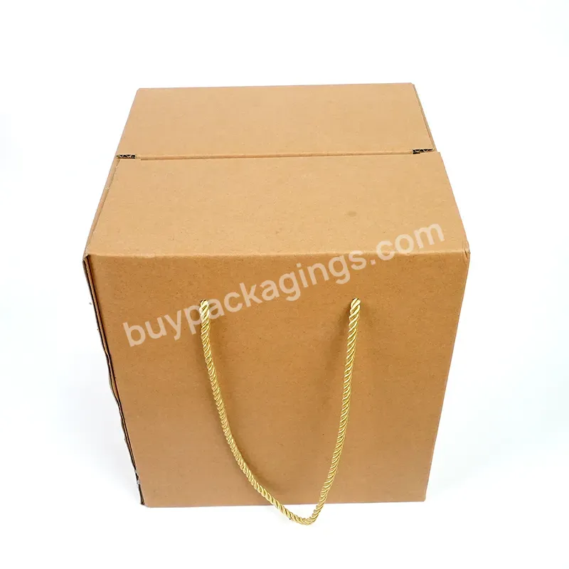 China Factory Recycle Paper Corrugated Carton Plant Shipping Cartons Paper Boxes With Handle