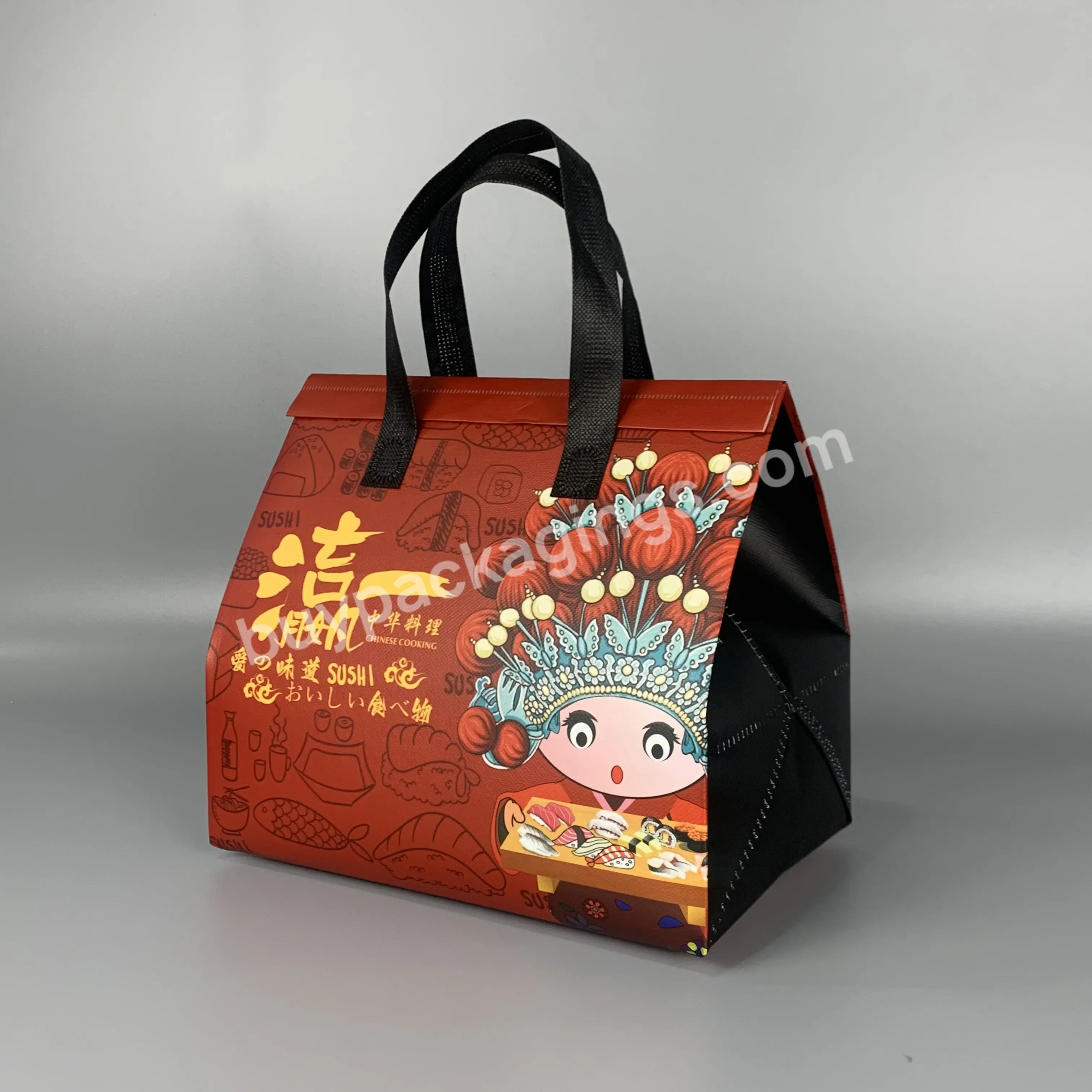 China Factory Reusable Waterproof With Printed Thermal Laminated Custom Food Eco Non Woven Bag For Packing