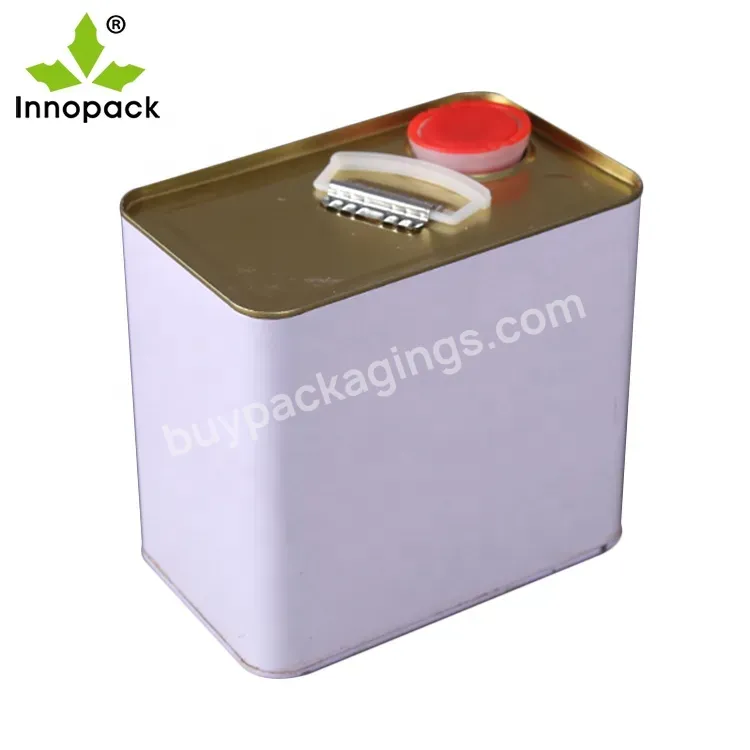 China Factory Seller Innopack 0.5l Rectangular Metal Tin Cans Empty Can For Paint In Low Price