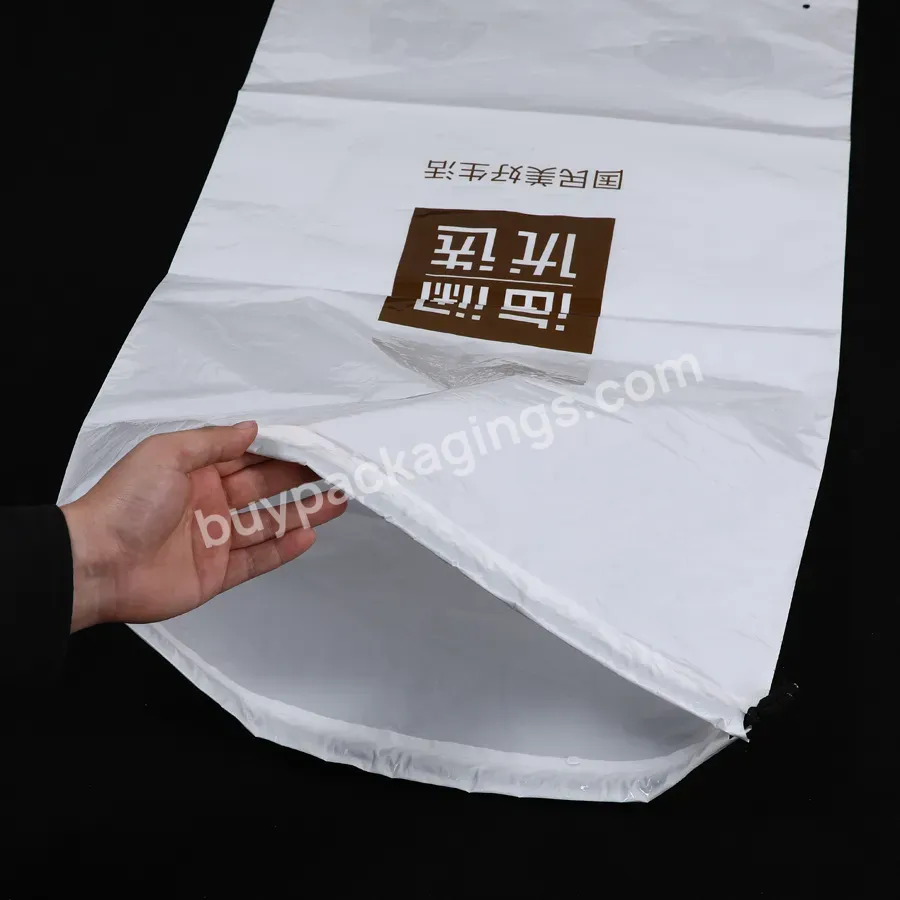 China Factory Supply Pe Draw String Plastic Bag Reusable Ldpe Plastic Packaging Bags With Custom Logo Of Yours