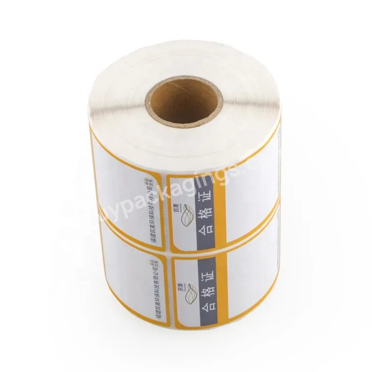 China Factory Wholesale Customized Sticker Roll Adhesive Food Label