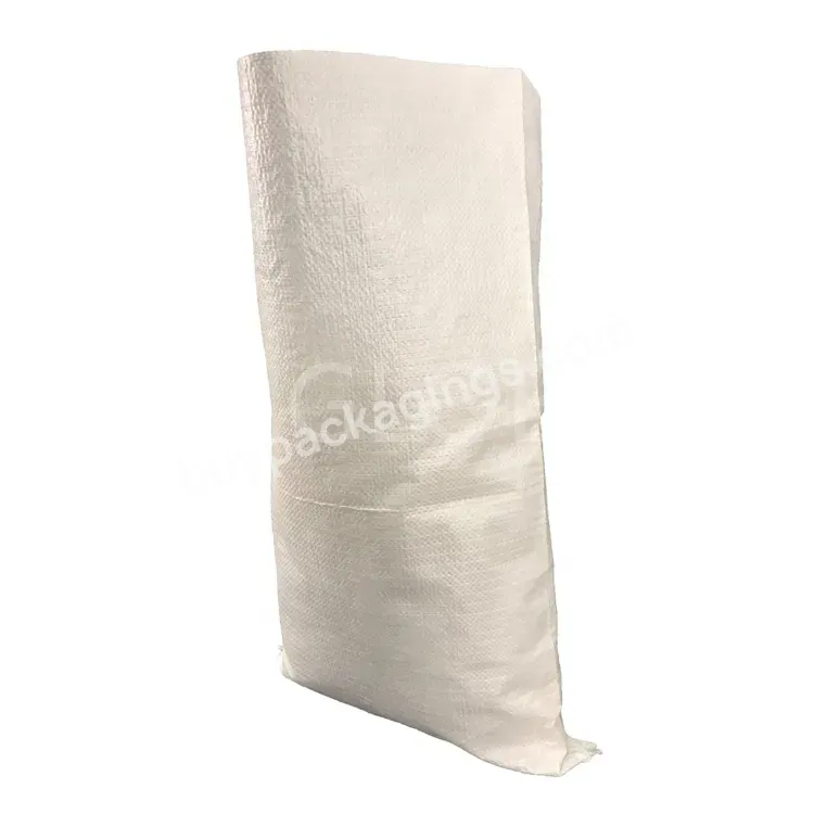 China Factory Wholesale Plain White Pp Woven Rice Bag 50kg