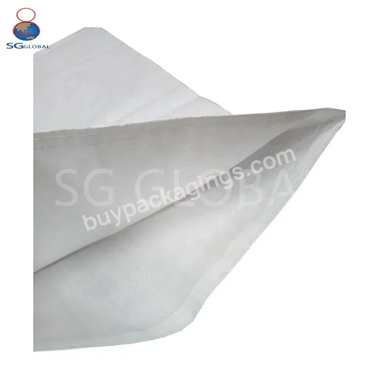 China Factory Wholesale Plain White Pp Woven Rice Bag 50kg