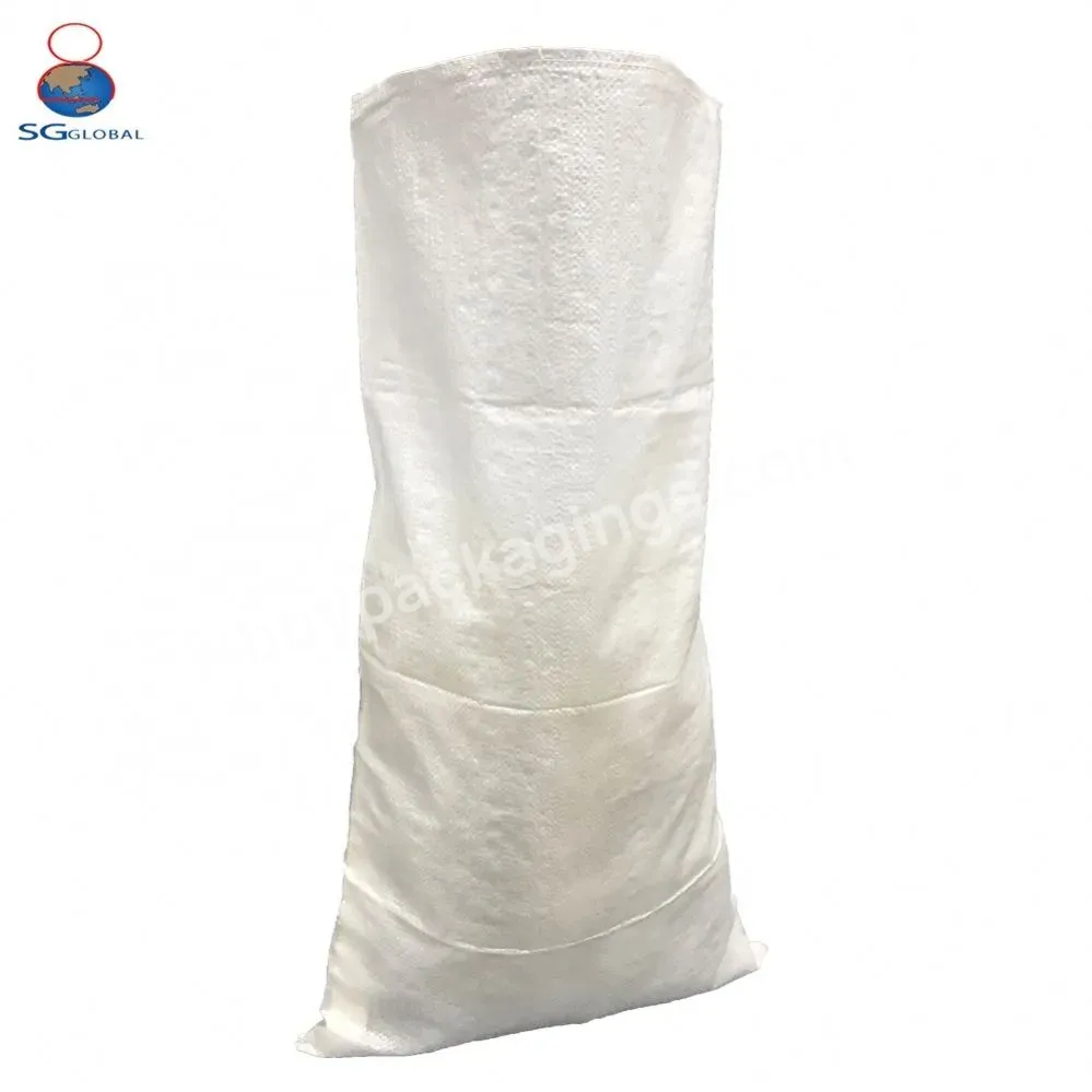 China High Quality Custom Printed White Pp Woven Bag 50 Kg 100 Kg Polypropylene Sacks Packaging For Rice Sugar Feed Fertilizer