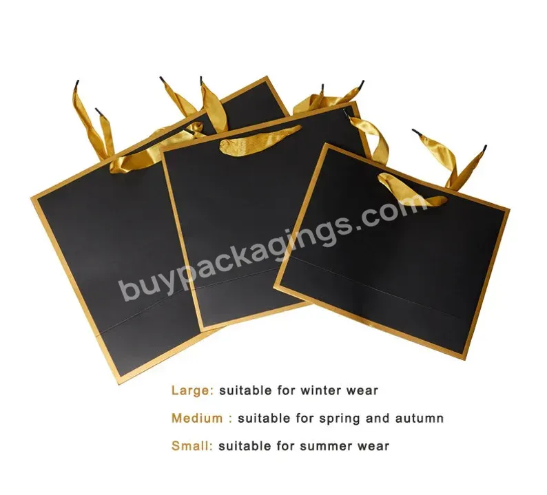 China Hot Sell Worldwide Custom Logo Design Color Printing Brand Logo Customized Black Paper Bag