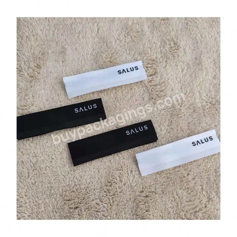 China Made High Quality Custom White Golden Thread Shoes Woven Label