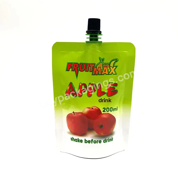 China Maker Custom Eco Friendly Aluminum Foil Fruit Juice Drinking Standing Spout Pouch