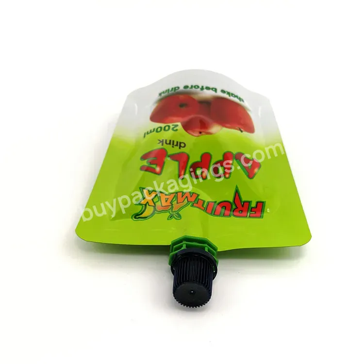 China Maker Custom Eco Friendly Aluminum Foil Fruit Juice Drinking Standing Spout Pouch