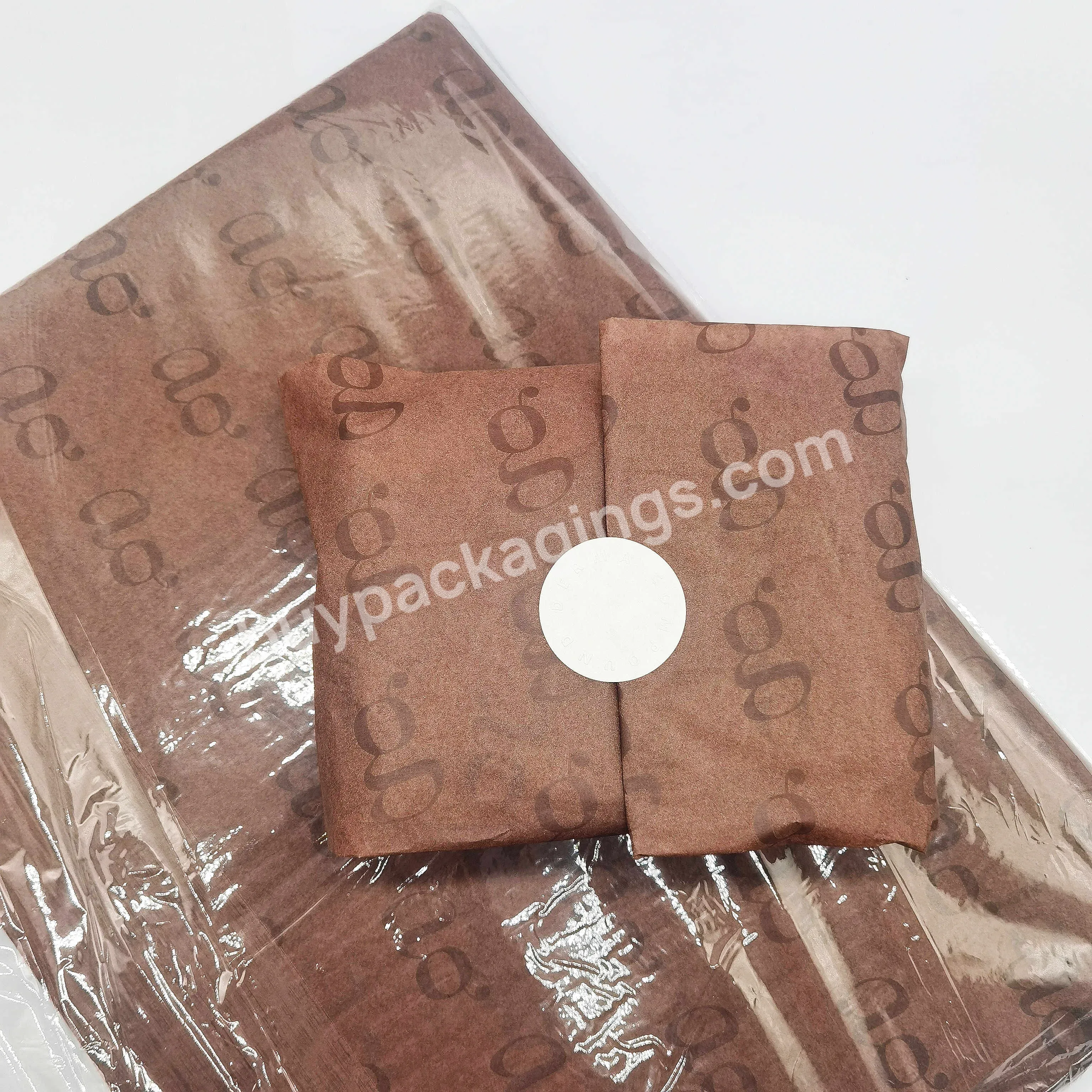 China Maker Custom Recycled Brown Wrapping Paper With Brand Logo Packaging Cloth