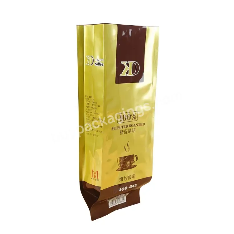 China Manufacture Laminated Material Hermetic Middle Sealed Arabic Drip Coffee Packaging Bag Valve With Logo Print