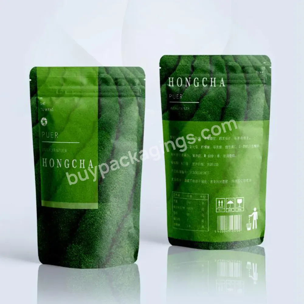 China Manufacture Resealable Packaging Kraft Paper Bag Tea Pouch Packing