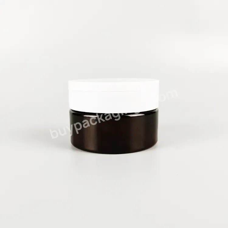 China Manufacturer 100ml Plastic Pet Cosmetic Jar 68mm Wide Mouth Plastic Bottle With Flip Top Lid For Remove Cotton