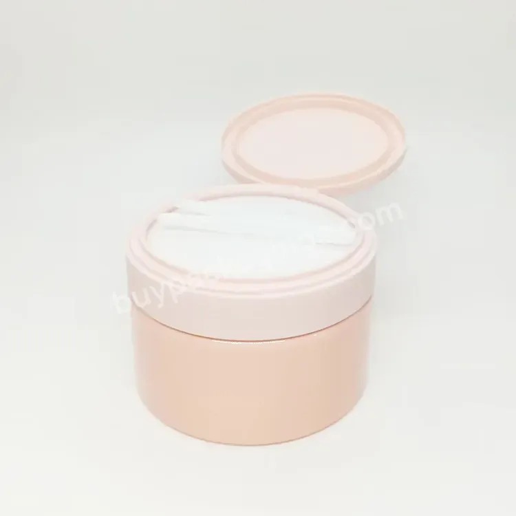 China Manufacturer 350ml Plastic Pet Cosmetic Jar 89mm Wide Mouth Plastic Bottle With Flip Top Lid For Remove Cotton